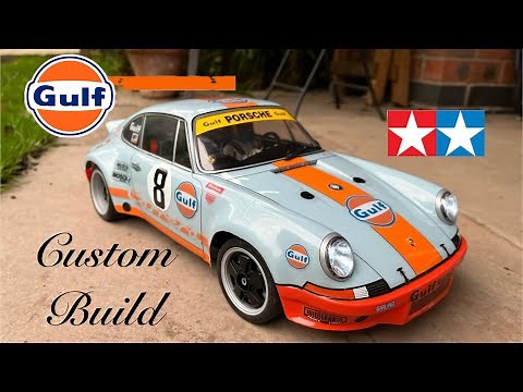 Tamiya TT-02 Custom build RC Porsche 911 RSR Gulf Livery with full Hop-ups and upgrades.