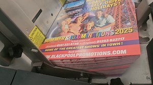 Ever wondered how we get our brochures ready? let's show you. They will be arriving very soon. Here is a small part of the first 10 thousand being done, thousands more to go 🤩 | Blackpool Promotions