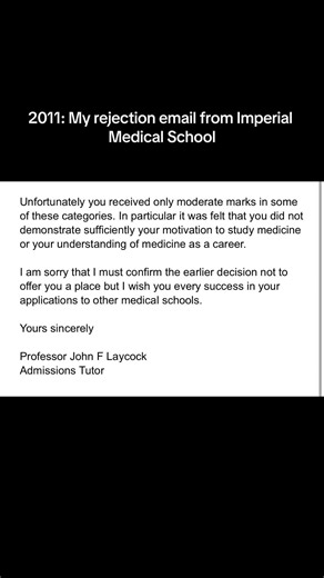 From Rejection to Leading Doctor at Imperial Medical School