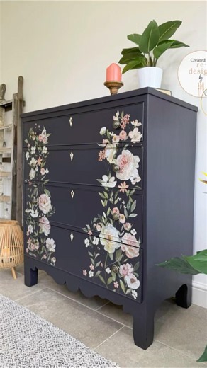 Blush Florals on Navy Make a Stunning Statement ✨Redesign Transfer Spotlight!