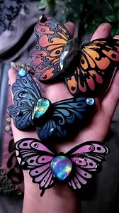 This Butterfly Hidden Key Journal will be available on May 31st at 3pm CST 💖 My Hidden key journals fit an A5 (6x9") notebook, and comes with a small one. This one is made of wood and rose gold acrylic. It has three detachable magnetic butterfly compartments. Each butterfly has a gem (lab, lab & opal) ✨️ Which butterfly is your favorite 🦋? #hiddenkeyjournal #hiddenkeybox #diary #journal | Lunar Art House