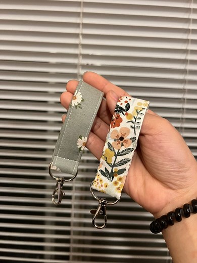 a cozy night making fabric keychains! #smalbusiness #dayinmylife #fabric #keychains #handmade | Rooted Co