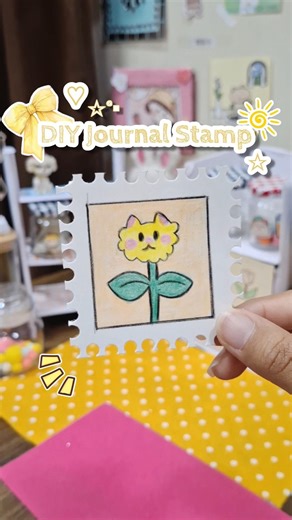 Cute DIY Journal Stamp 🌼Easy Aesthetic Craft Idea ✨️