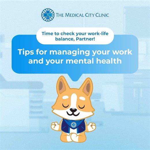 5.1K views · 17 reactions | Find your balance with these tips to manage your workload and prioritize your mental health. ⚖️易 Visit a #TMCClinic for consultations, chat us on Facebook messenger, or call (02) 8396-9899 for inquiries.懶 | The Medical City Clinic | Facebook