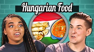 College Kids try Hungarian food! | People Vs Food By React
