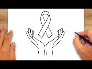 How to draw Cancer Awareness