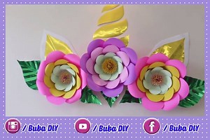 2.8M views · 37K reactions | DIY Feast Unicorn Kawaii- Giant Paper Flowers Wall Panel By: BuBa DIY | MetDaan | Facebook