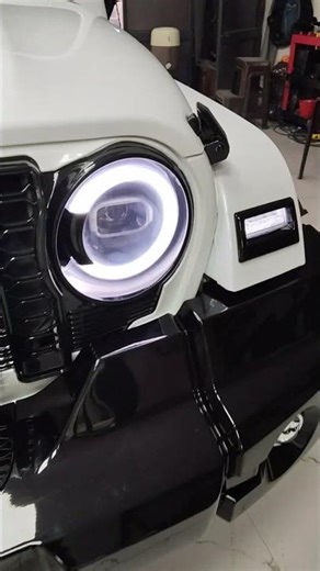 New Thar Roxx headlight ring light install 🚘🙂" #shortvideo #viral #carvlog #mahindra #thar #roxx