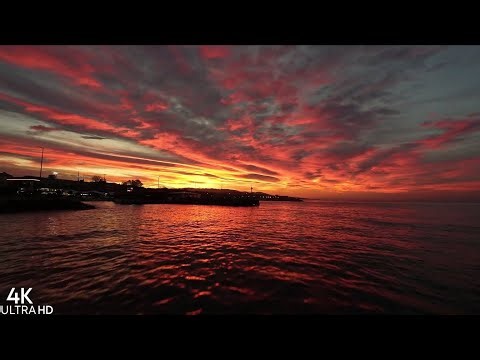 Sunset on ULTRA 4K 60fps // Stunning Sunset Beach with Vibrant Colour // Non - Copyright video