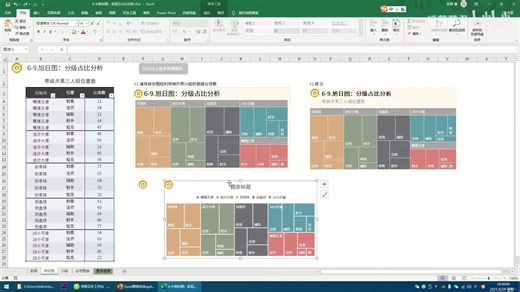 Excel图表教程 数据可视化 数据分析 6 9 树状图：分级占比分析