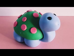 Making turtle with polymer clay | How to make turtle from polymer clay | Polymer clay tutorial |
