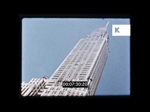 Rare 1940s Colour Footage, New York, Skyscrapers, Street Scenes, 16mm