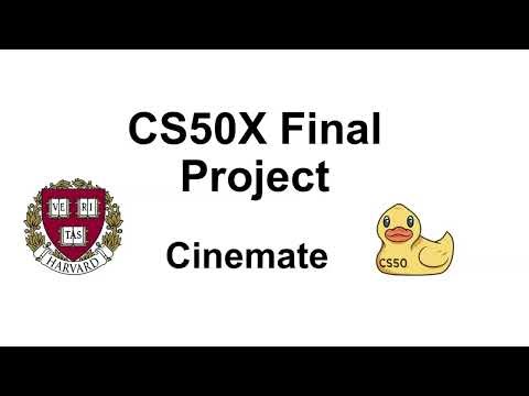 Cinemate – CS50x Final Project | Full-Stack Movie Web App (Django & Bootstrap)