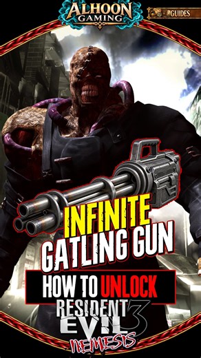 How To Unlock The Infinite Gatling Gun | Resident Evil 3: Nemesis #re3 #re3nemesis