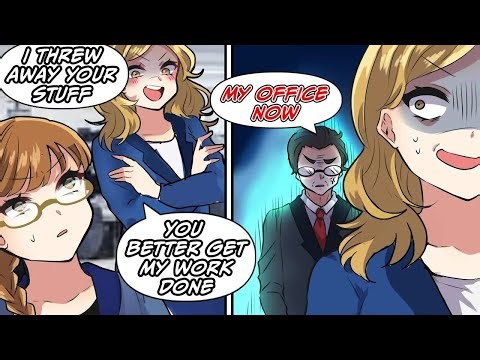 My boss keeps forcing her work on to me. And when I got a promotion... [Text + Animation]