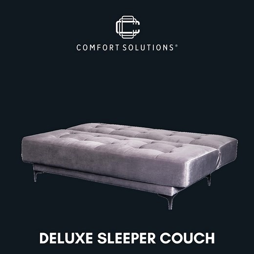 Take a look at our NEW sleeper couch! 😍 The Deluxe Sleeper Couch is a click-clack mechanism sleeper couch, with a Double Sized sleeping surface. Soft Chenille in grey makes for an elegant addition to your living room, and easily converts into a sleeping surface when needed. 10 000 rub count and high density Pure Foam inner. 😁 Shop now! https://www.bedking.co.za/sleeper-couches/deluxe-sleeper-couch-643.html | Bed King