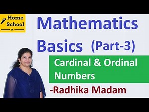 cardinal and ordinal numbers| Mathematics Basics | Part-3
