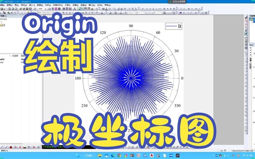 如何使用Origin快速绘制极坐标图