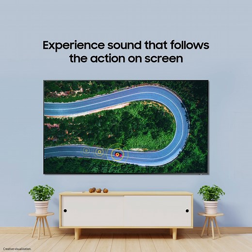 Hear sound as it moves across the screen. With the Object Tracking Sound the Samsung #QLED8K TV gives you a lifelike, three-dimensional sound experience, as it tracks the movement of the object on screen and makes the sound move with it. So that you get an immersive cinematic experience like no other. Know more: http://spr.ly/6181HoX7d #Samsung | Samsung