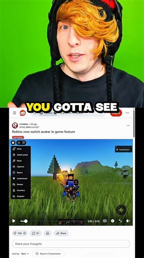 KreekCraft on Instagram: "roblox update lets you change avatars in-game"