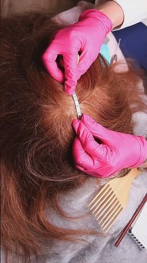 ASMR Measuring scalp and writing