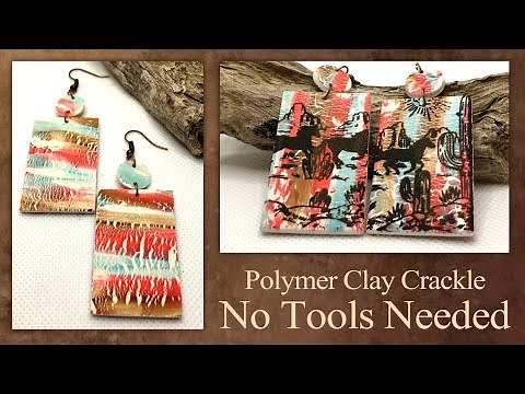 Easy Polymer Clay Crackle Earrings - No Special Tools Needed