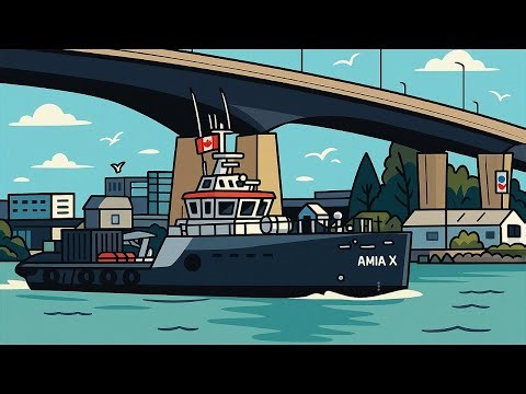 Will This Big Ship Hit The Bridge?