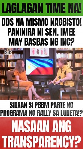 534K views · 3.1K reactions | Totoo ba na may basbas ng INC ang ginawang paninira ni Imee kay PBBM? Totoo ba na ito ang dahilan bakit nauwi sa dalawang araw ang dapat ay 3-day protest? Yung panawagan ng transparency mukhang nauwi sa political attack sa Pangulo. Para sa bayan ba talaga ang nasabing kilos-protesta? #TransparencyForDemocracy #duterte #DDS #kakampinks #PBBM #trending #viralvideo | Blogger Ng Bayan | Facebook