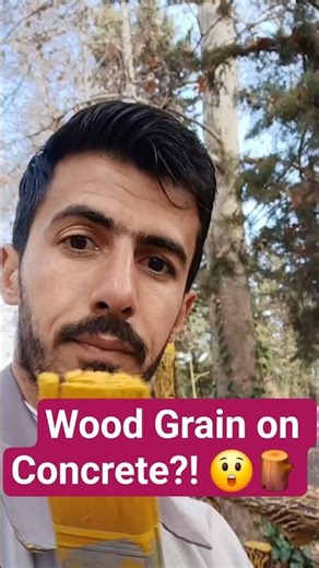 Concrete That Looks Like Wood?! 🪵🎨 | Satisfying Faux Wood Painting #shorts