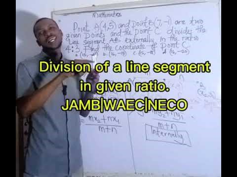 Division of a line segment with given ratio
