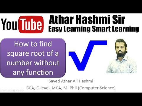 Square root of a number | Without using library function | Programming in C