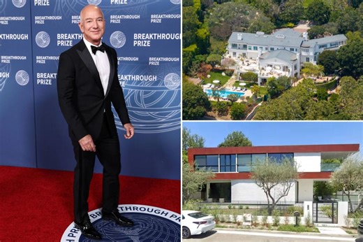 This $19.8M Beverly Hills mansion comes with a movie theater and a bar — and Jeff Bezos as a neighbor