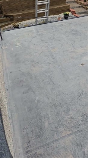 Newly finished firestone rubber roof