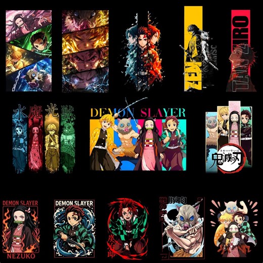 50  Demon Slayer Anime Clipart Bundle | DTF Print Designs, PNG Graphics (digital Download) - Etsy