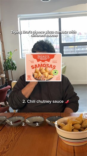Are you ready for the challenge? Friends cheese pizza samosas experimenting with different sauces. That’s it. That’s the plan. #CheesePizza #Pizza #Samosa #Challenge #FoodChallenge