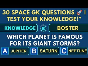 🌌 Space General Knowledge Quiz | 30 Amazing Space Questions with Answers