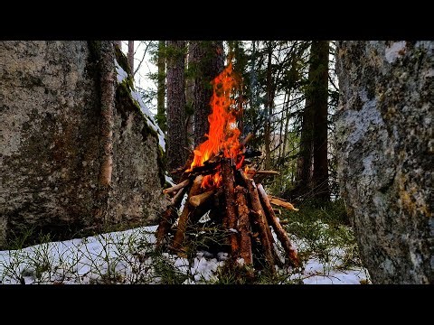 Cozy Campfire Between the Rocks