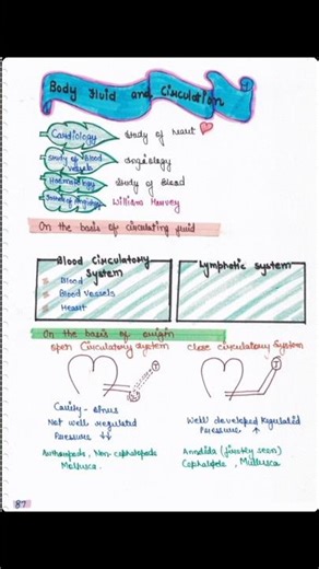 Body Fluid And Circulation || NEET Complete Short Notes and Guide ||