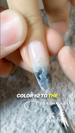 Elegant Grey Marble Nail Art 💅 | Easy Stone Texture Tutorial for Beginners