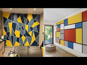 150 geometric wall painting designs ideas | geometric accent wall paint | 3d wall painting designs