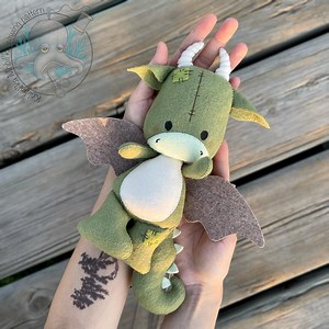 Felt Green Dragon Sewing Pattern: DIY Stuffed Toy (PDF Pattern) - Etsy