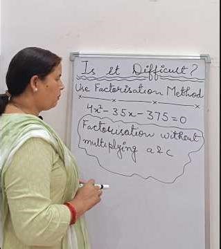 Factorization without multiplying a and c #maths #factorization #quadraticequation