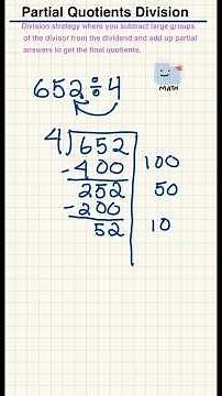 Division Made Easy: Partial Quotients Explained #teachingmethods #division #maths #mathstricks