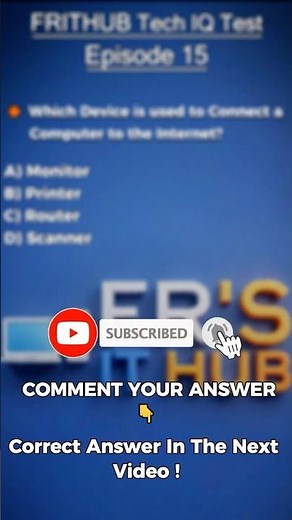 Which Device Connects a Computer to the Internet? | Tech IQ Test 15 #shorts