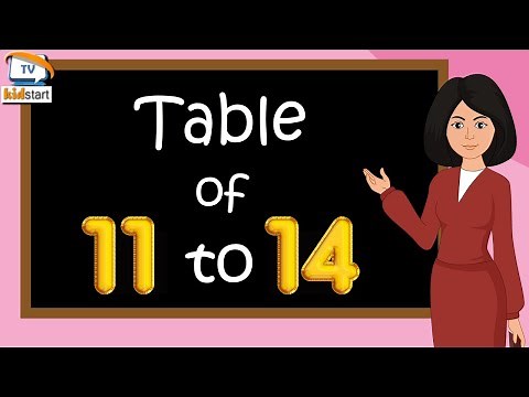 Table of 11 to 14 | multiplication table of 11 to 14 | rhythmic table of Eleven to Fourteen
