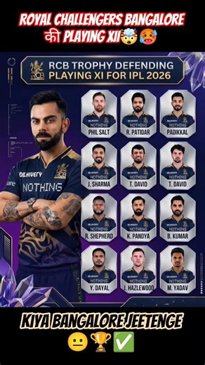 Royal Challengers Bangalore की Playing XII . RCB Dj song. RCB anthem. #rcbplayingxi #rcbplaying11