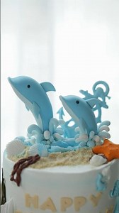 Dolphin cake| Fondant Topper | How to make a dolphin fondant#trending #shorts #Dolphincake