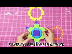 How to make a Christmas Piñata Candy Holder | Assembly video tutorial | Ohpartyland! 🎊|