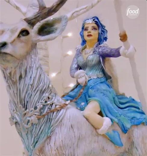 This sculpted Winter Warrior cake is out of this world! 😱❄️ Don’t miss the series premiere of #BakeItTilYouMakeIt THIS Monday at 9|8c! | Food Network
