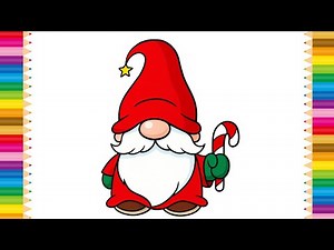 How to Draw a Christmas Gnome | Easy Drawing for Kids